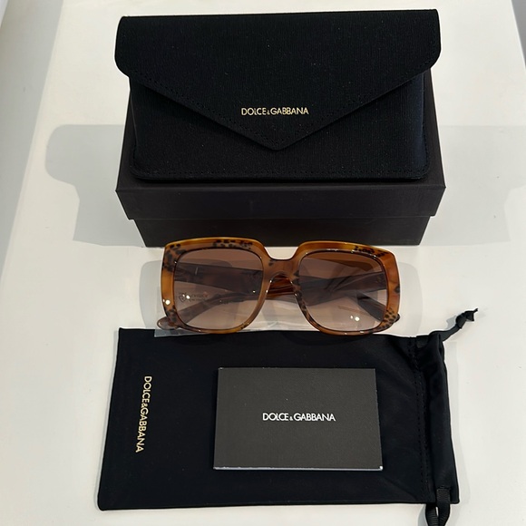 NEW Dolce & Gabbana Women's 54mm Havana Leo Sunglasses DG4414 - Picture 7 of 13